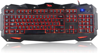 iMicro Cobra IM-KBCOBV8 - Keyboard - backlit - USB - QWERTY - black - retail