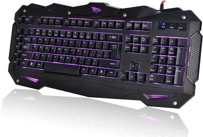 iMicro Cobra IM-KBCOBV8 - Keyboard - backlit - USB - QWERTY - black - retail