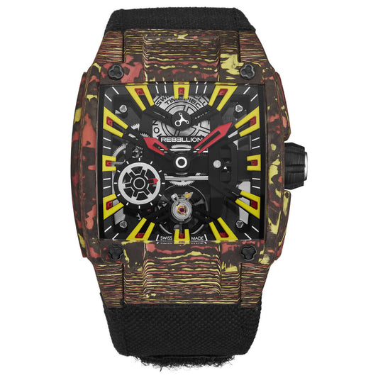 Rebellion Re-Volt Men's Watch Black and Yellow