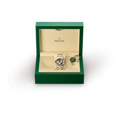 Rolex Cosmograph Daytona 40mm Black & Champagne Index Dial, 18K Yellow Gold Oyster Bracelet Men's Watch