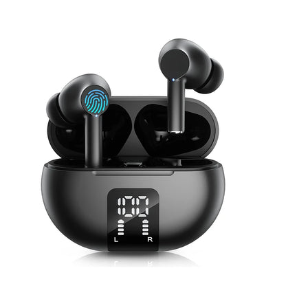 Wireless Earphone Bluetooth 5.3 Headphone 60H Playback LED Power Display