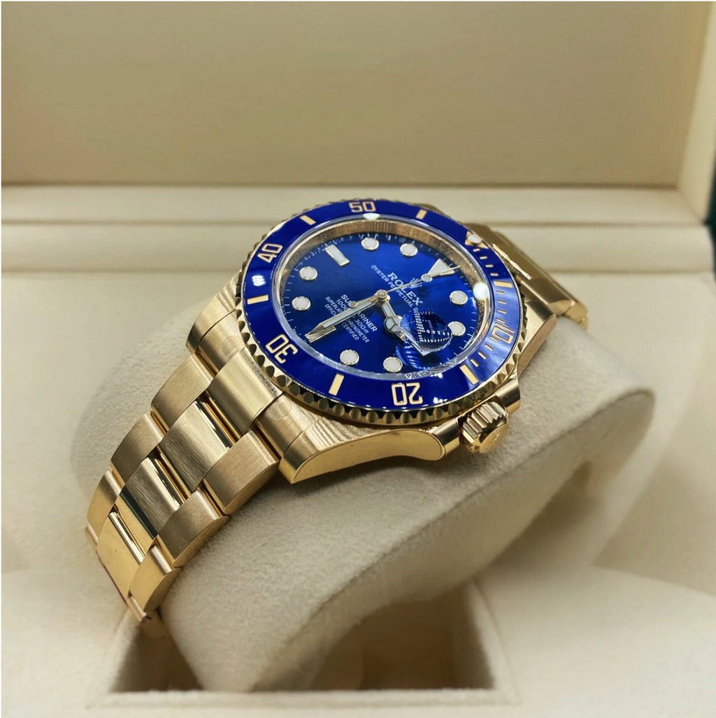 Rolex Submariner Date 41mm - Blue Dial, 18K Yellow Gold Oyster Bracelet Watch
