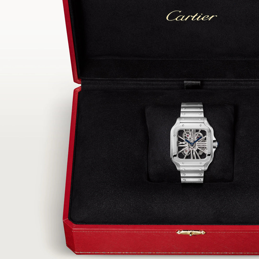 Cartier Santos de Cartier, 40mm, Stainless Steel, Skeleton, in box 
