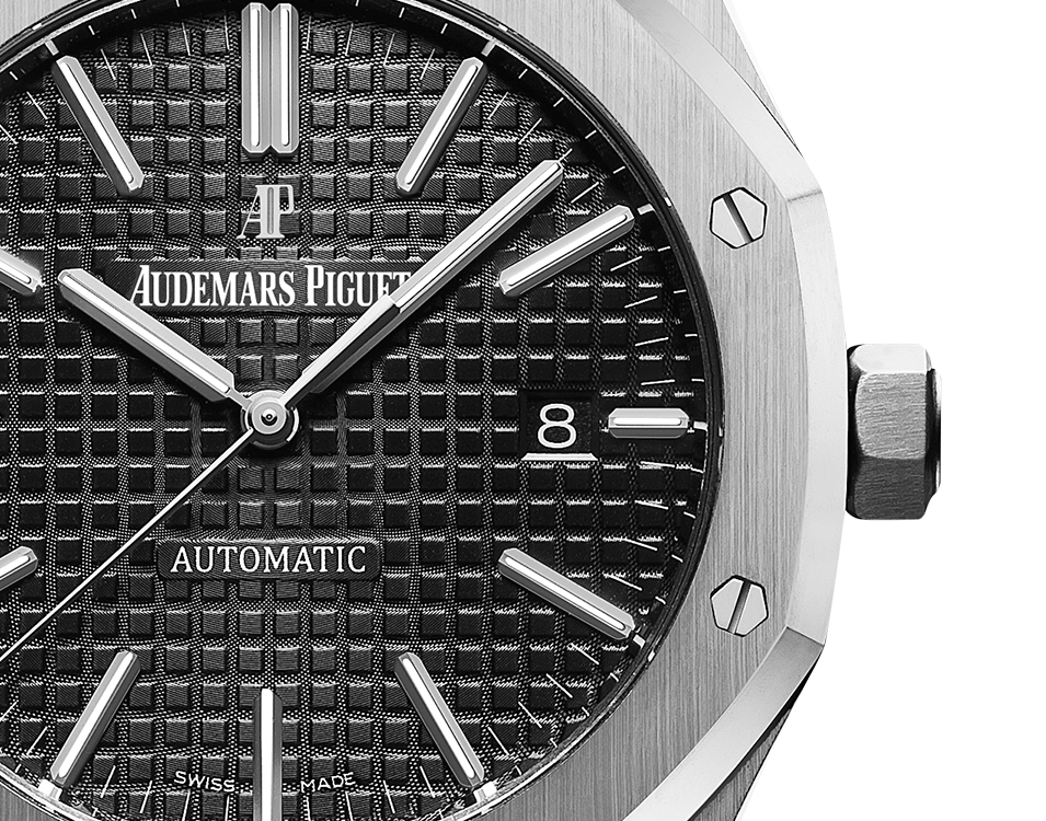Audemars Piguet Royal Oak Selfwinding with Black Dial 41mm Stainless Steel Watch, bracelet zoomed