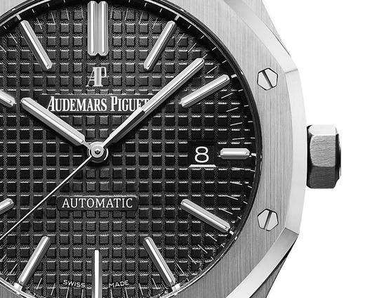 Audemars Piguet Royal Oak Selfwinding with Black Dial 41mm Stainless Steel Watch, bracelet zoomed