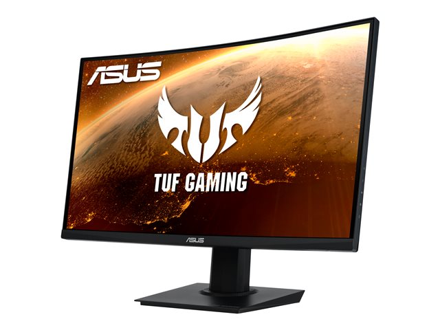 ASUS TUF Gaming - LED monitor gaming curved - 23.6" - 1920 x 1080 Full HD, slanting font 