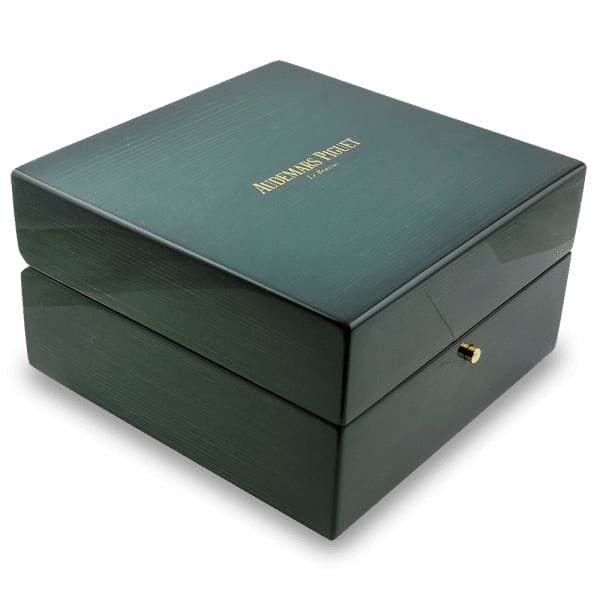 Audemars Piguet Royal Oak Extra-Thin The Hour Glass, 39mm green dial, Yellow Gold Watch, box 