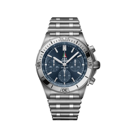 Breitling Chronomat Frecce Tricolori Limited Edition, Stainless Steel, Blue dial, Watch