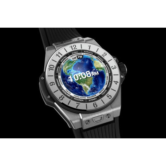 Hublot Big Bang E Titanium Watch, map clock 