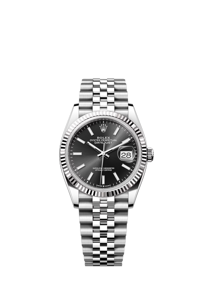 Rolex Datejust 36mm  Black Stick Dial, Stainless Steel Jubilee Bracelet Watch