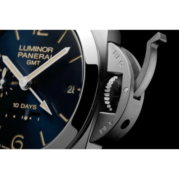 Panerai Luminor GMT 10 Days - 44mm, AISI 316L brushed steel case, Blue dial, Watch