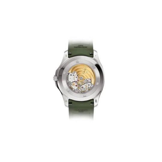 Patek Philippe Aquanaut 18k White Gold with Khaki Green Embossed dial Watch