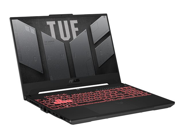 ASUS TUF Gaming A15 - 15.6" - AMD Ryzen 7 7735HS - 16 GB RAM - 1 TB SSD, front slanting