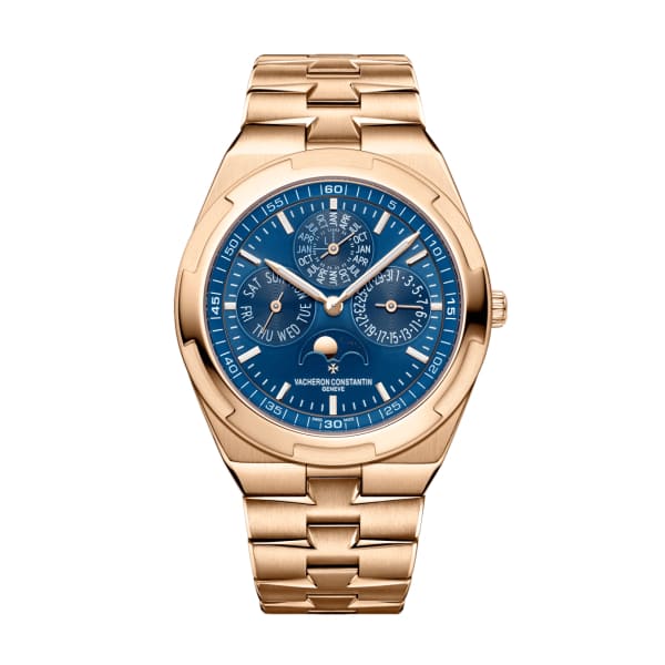 Vacheron Constantin Overseas Watch Perpetual Calendar Ultra-Thin blue dial, front 