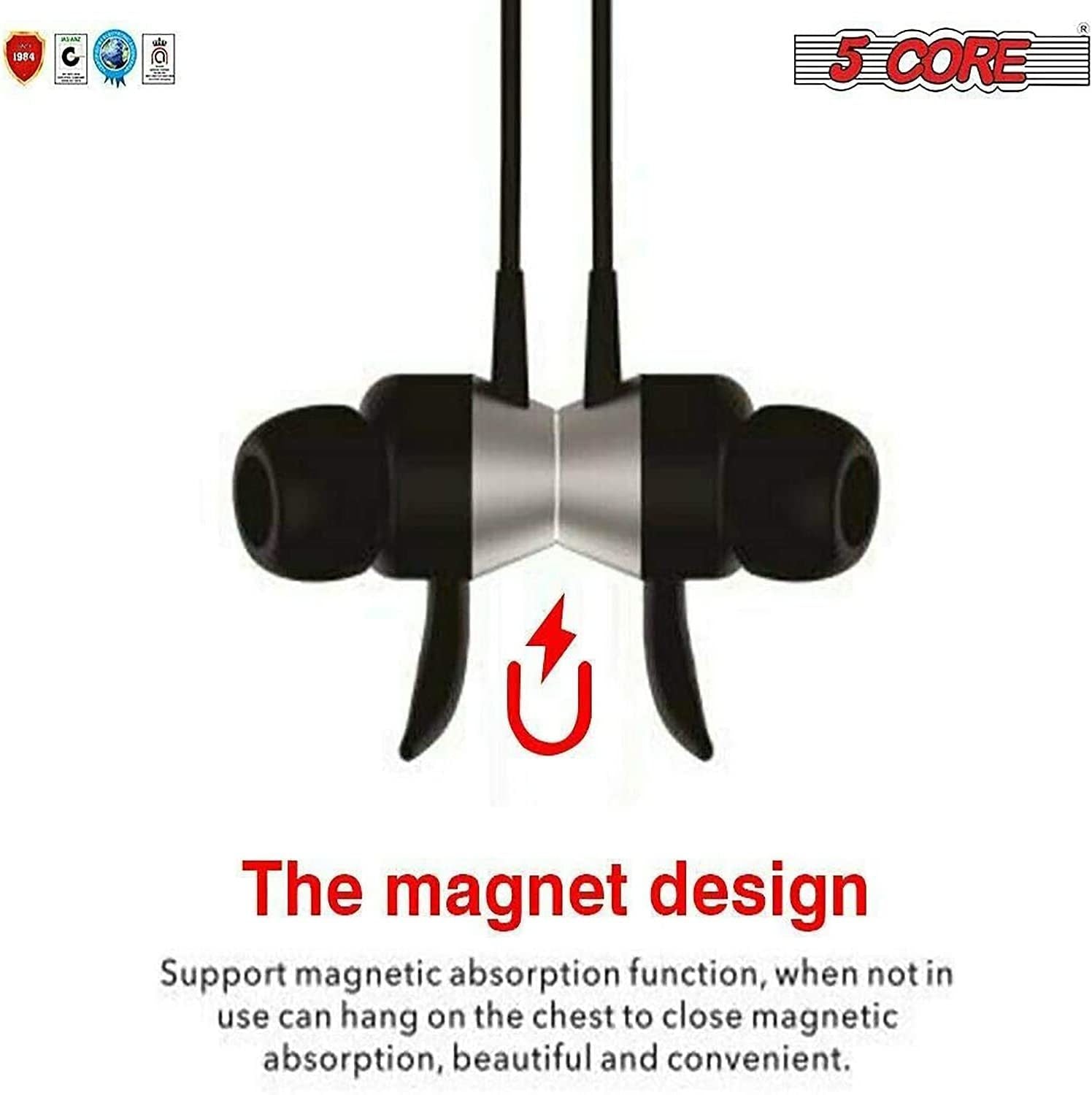 EnigmaBuds bluetooth earphones, magnetic feature