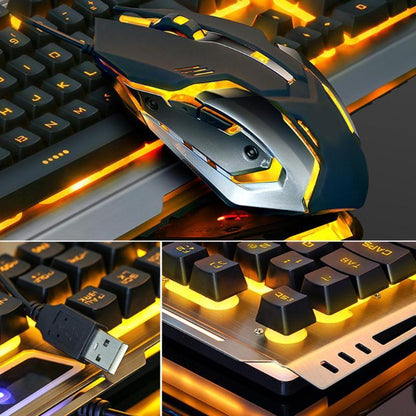 Ninja Dragons Golden Gaming Keyboard and mouse set