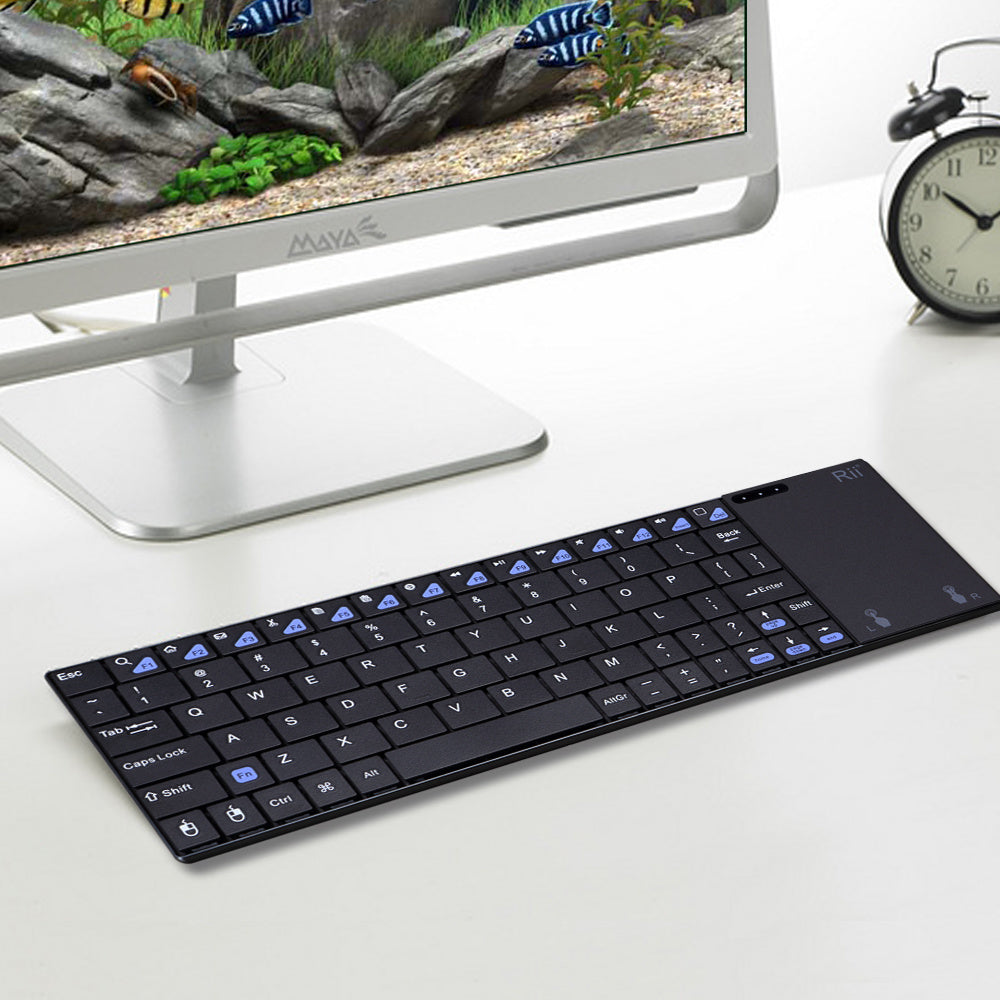Mini Wireless Keyboard with Large Touchpad Mouse & Qwerty Keypad, keyboard 