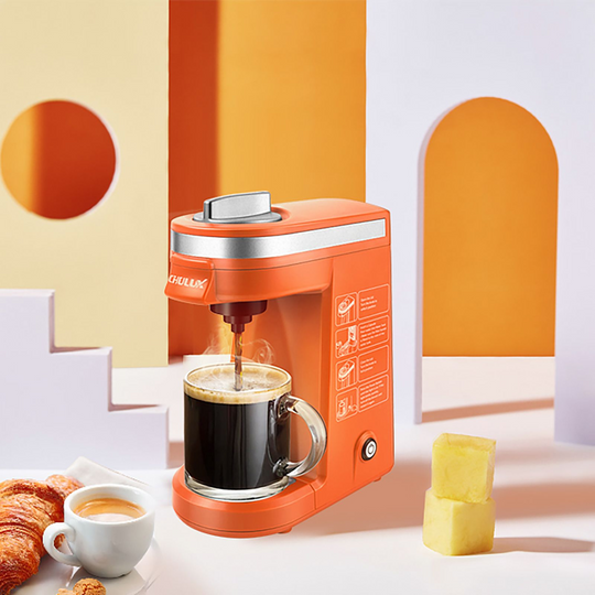 CHULUX Orange BrewMaster: Single-Serve Capsule Coffee Delight