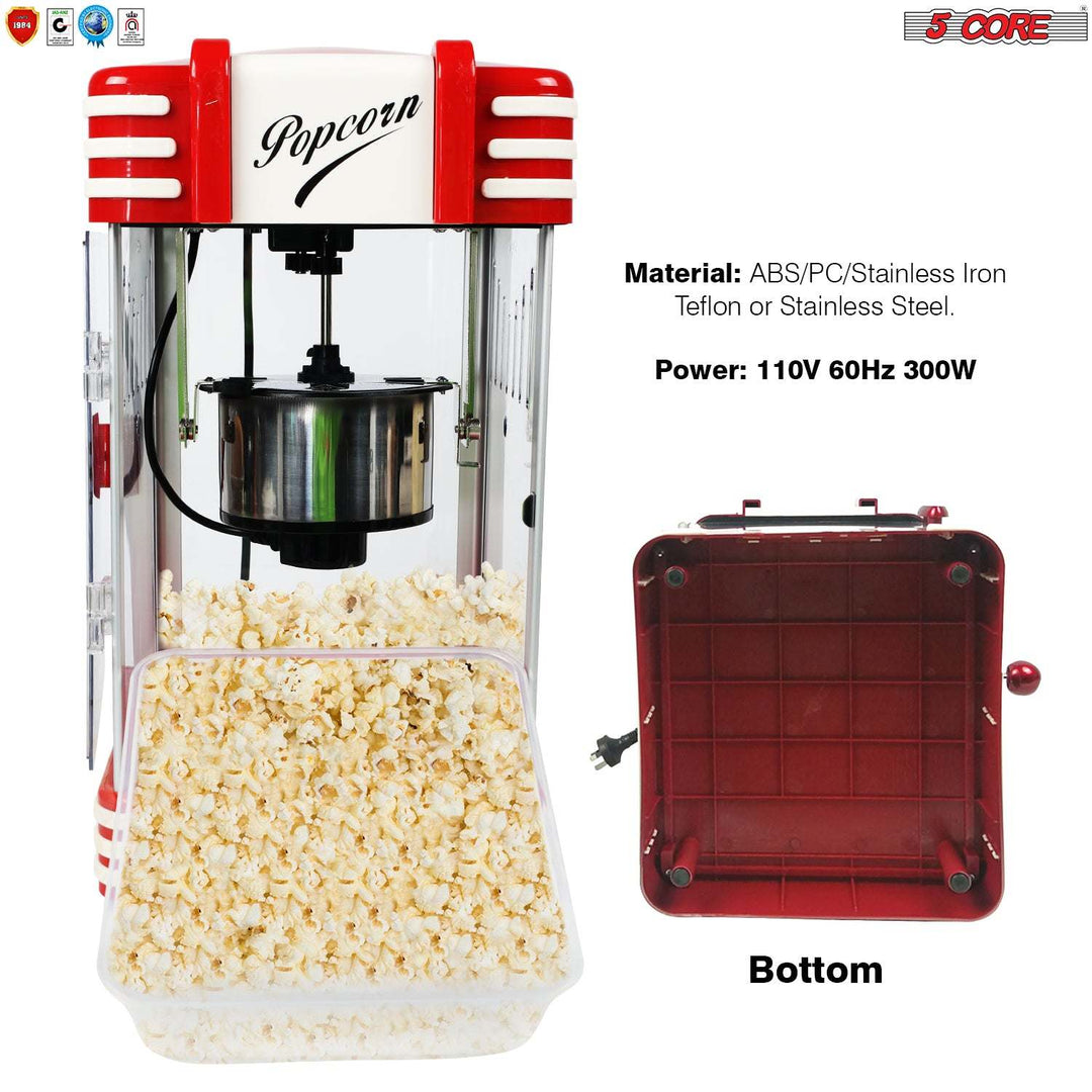 300W Movie Theatre Popcorn Machine 4 oz