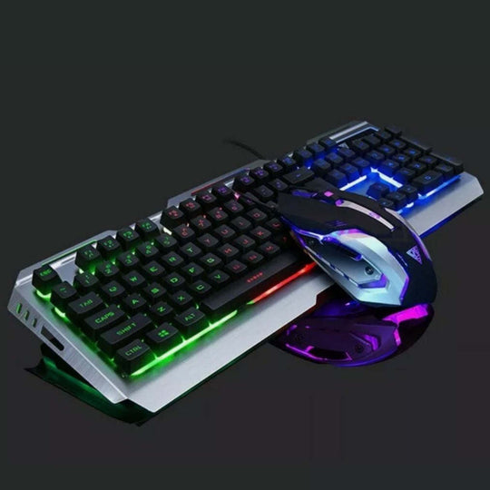 Ninja Dragon Metallic Silver Gaming keyboard & mouse Set