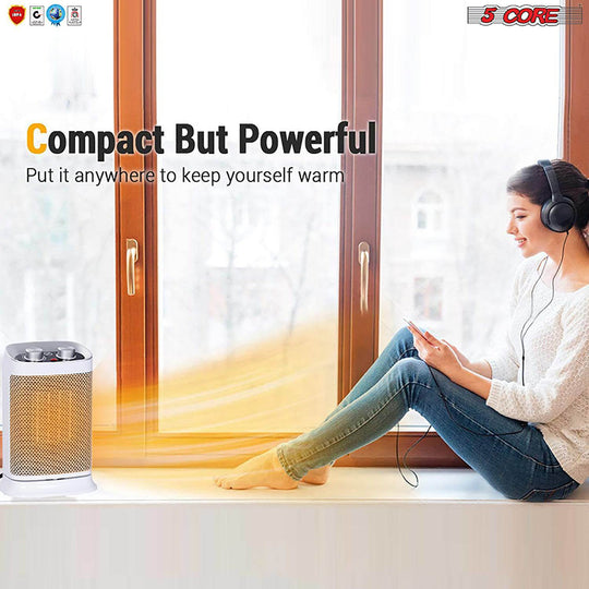 13" Space Heater Portable Electric Heaters for Indoor Use Tower Fast Oscillating Quiet 1500W Ceramic, usage