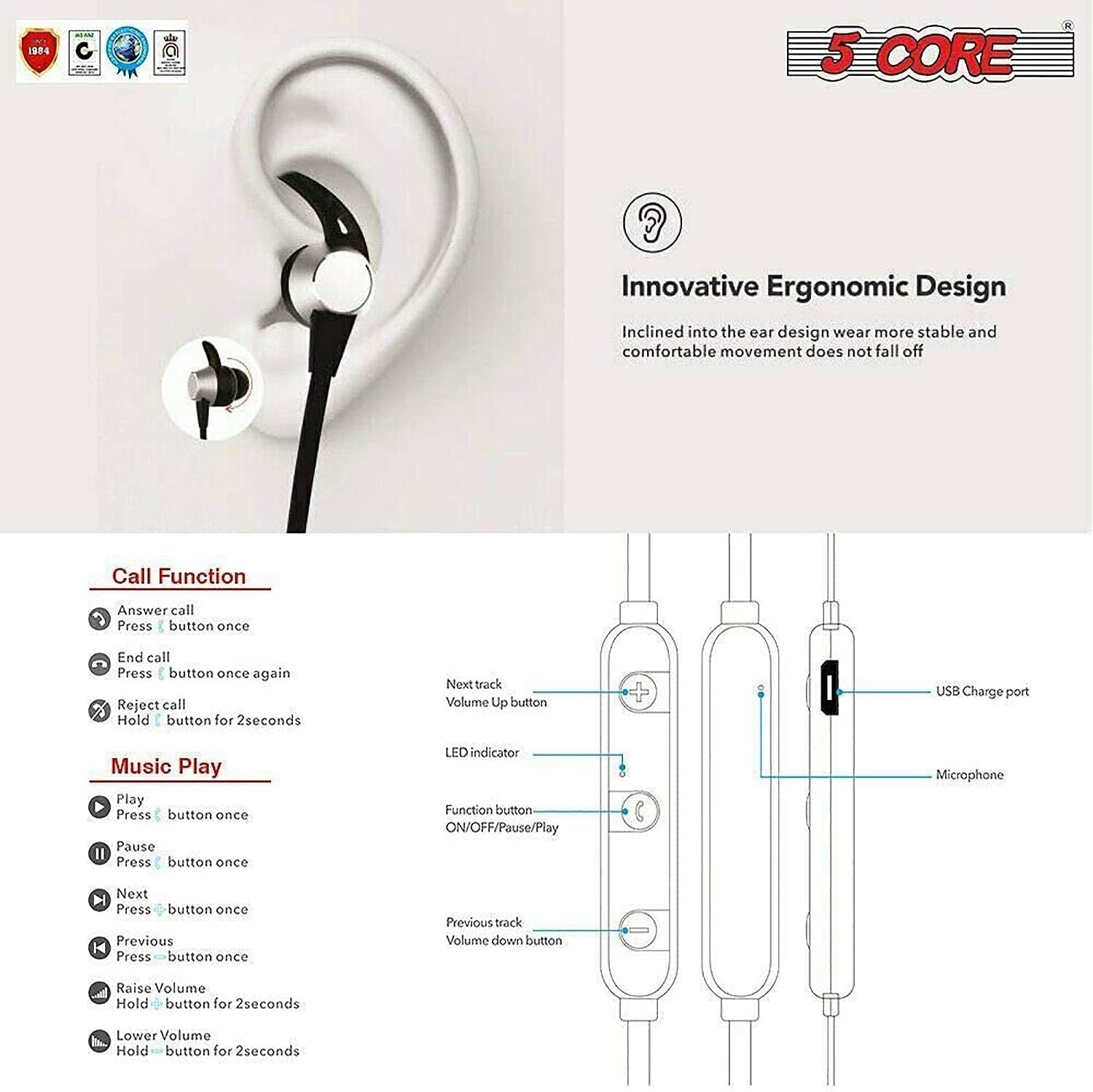 EnigmaBuds bluetooth earphones, design 